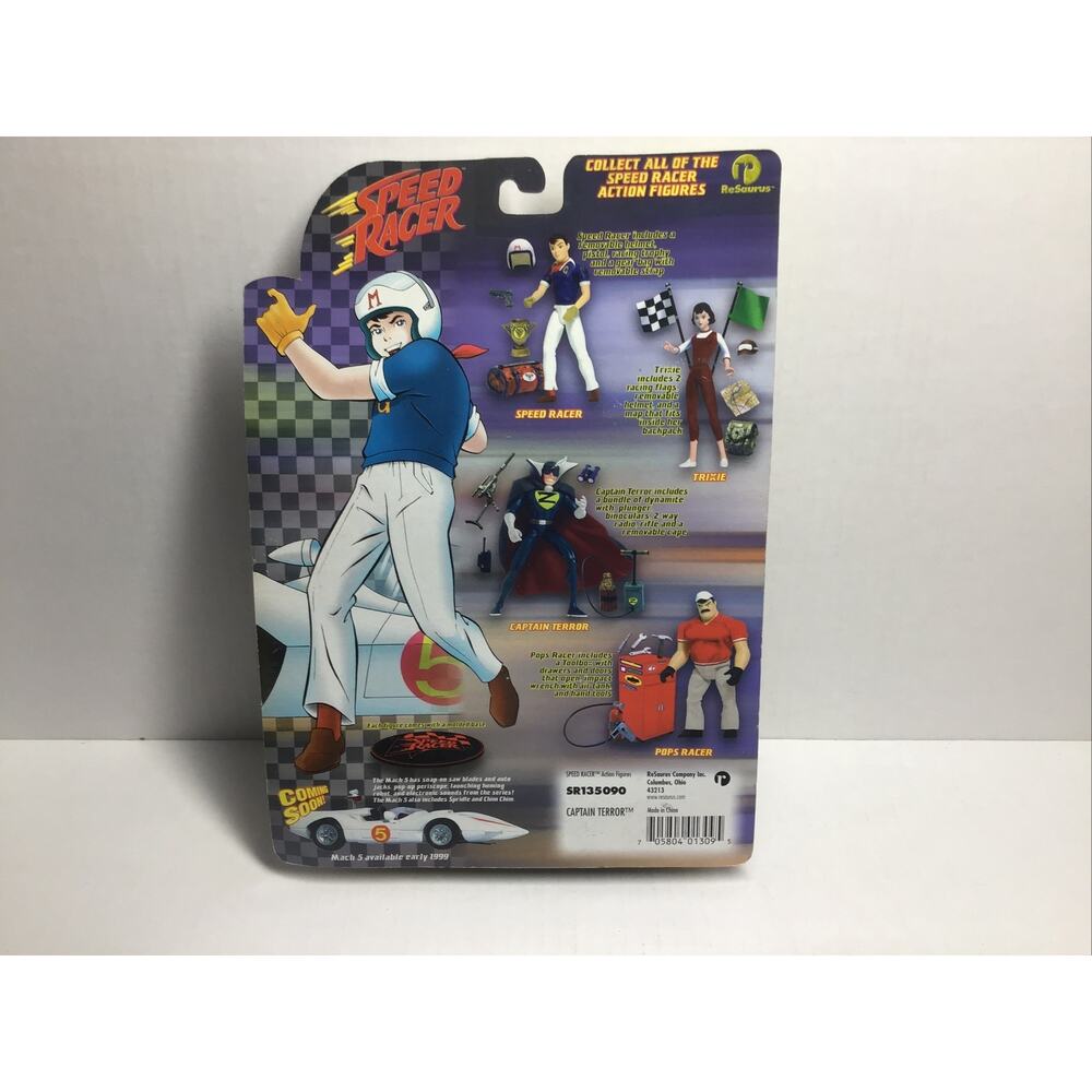 Speed Racer Captain Terror 5 Inch Figure 1999 ReSaurus New on Card - Picture 3 of 4
